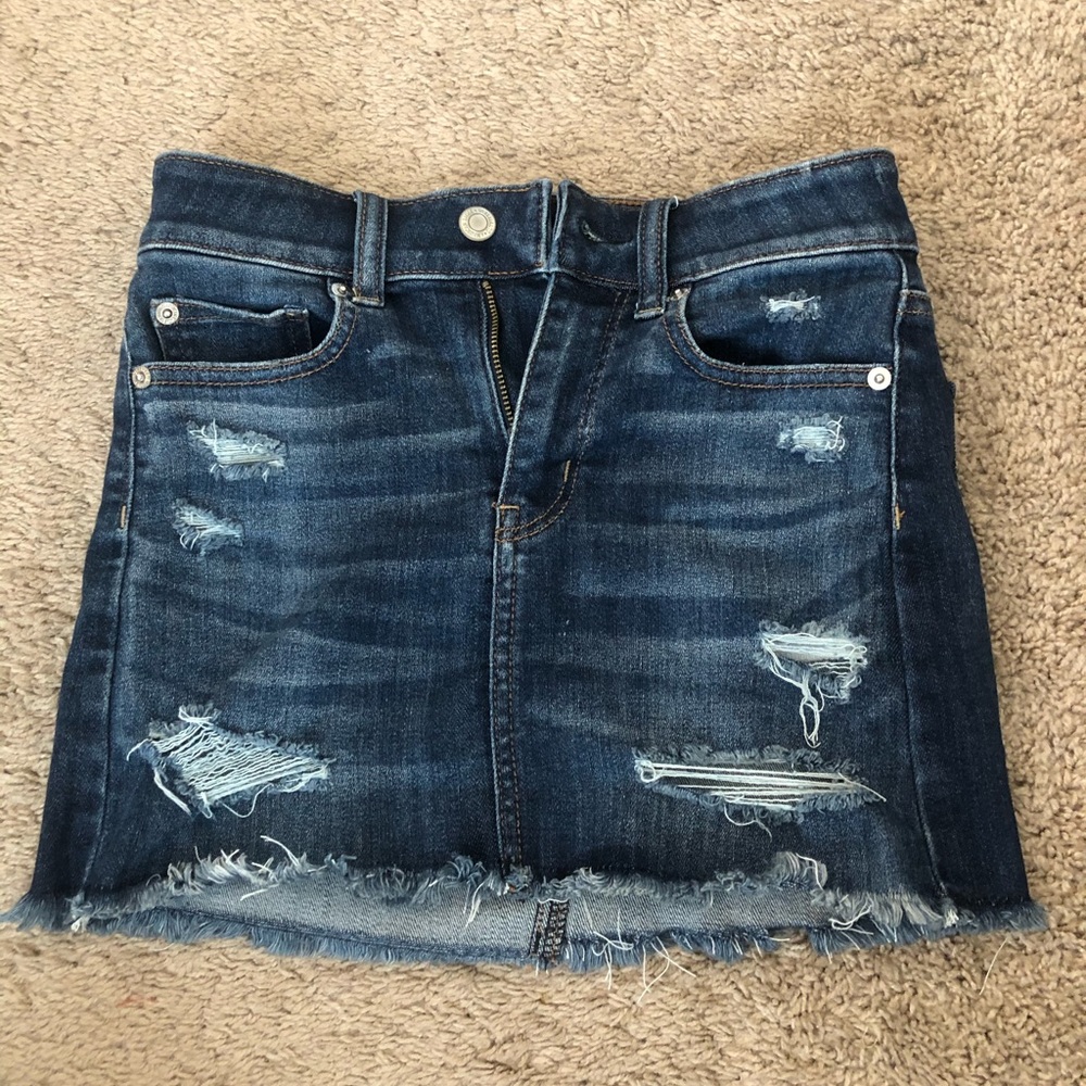 american eagle jean skirt